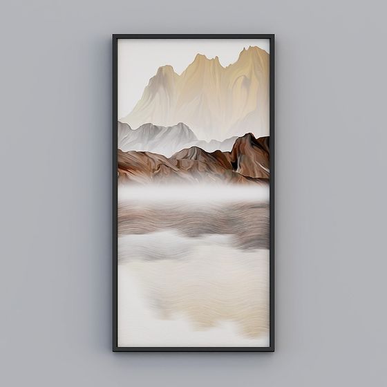 Mountain Seascape 3D Model