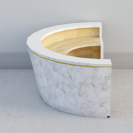 Elegant Reception Desk 3D model