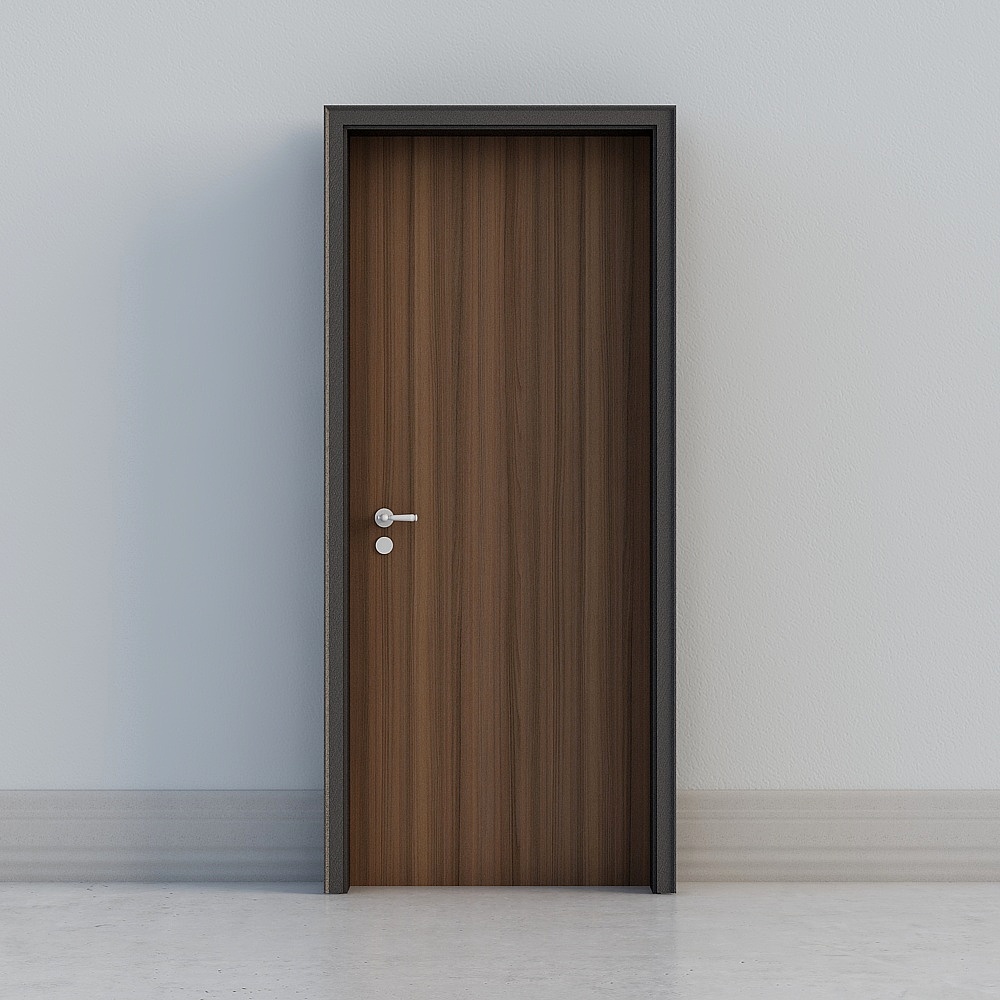 modern brown wooden door