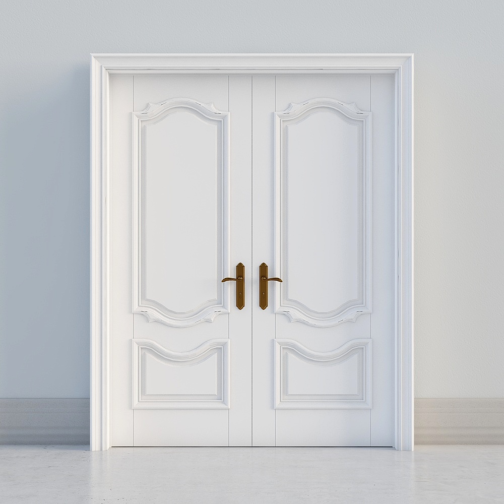 classic white double door