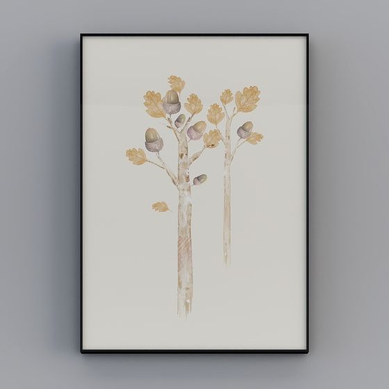 Autumn Oak Tree 3D model for Creative Projects