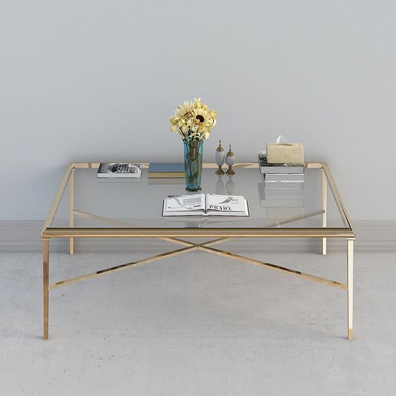 Glam Glass Table 3D model