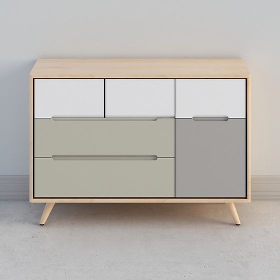 Nordic Style Storage Cabinet 3D model for Interior Design