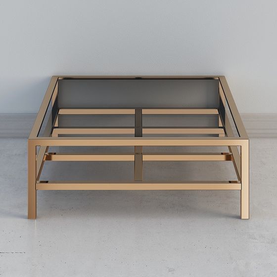 Glass Metal Side Table 3D model