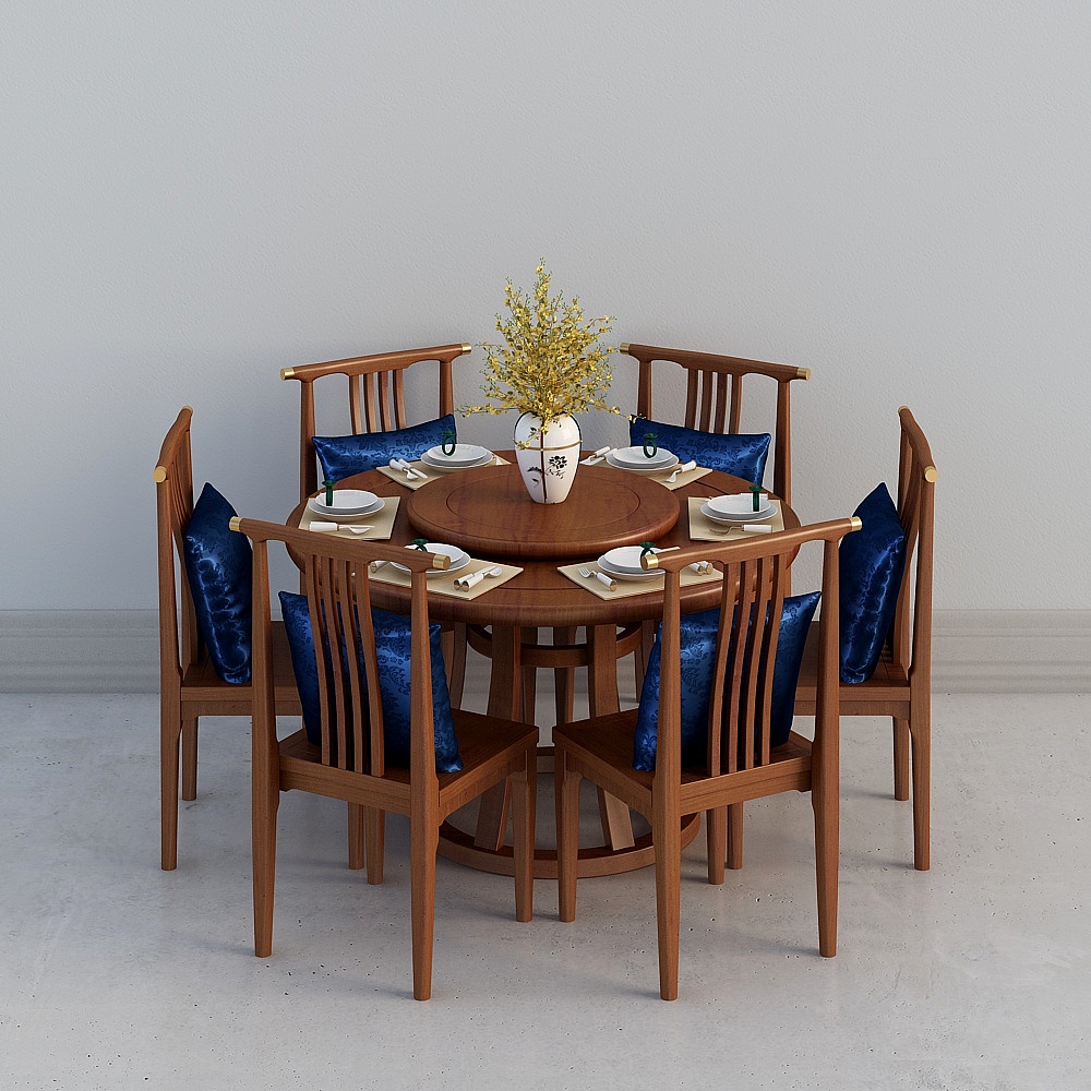 Mesa de comedor redonda 02