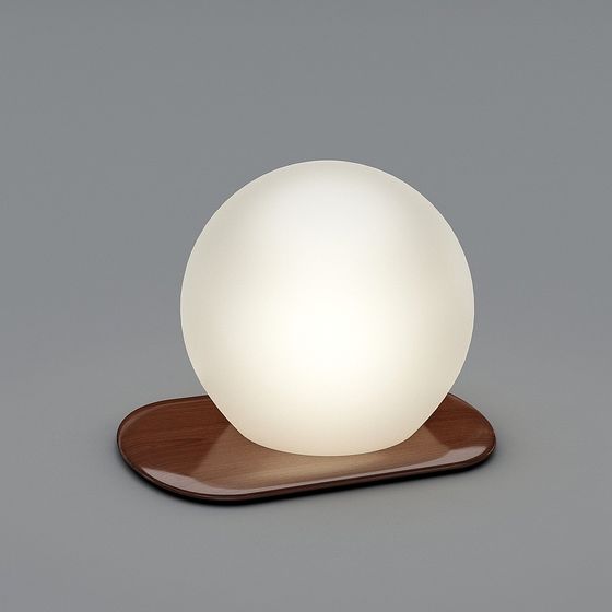 Gray Table Lamp 3D Model – Jaden-LL Whitestone (Large)