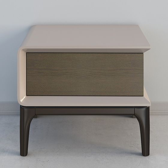 Urban Elegance Bedside Table 3D model for Modern Interiors