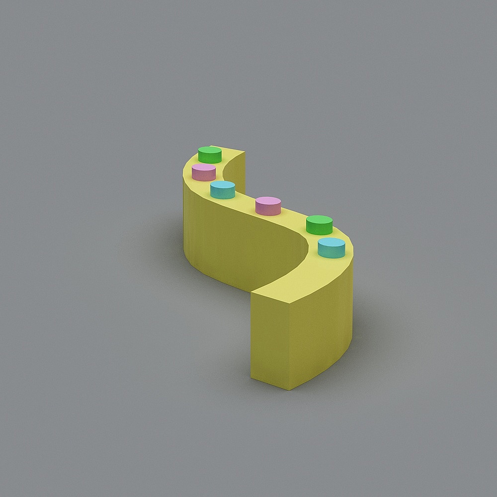 Color Bridge Low Polygon 3D model