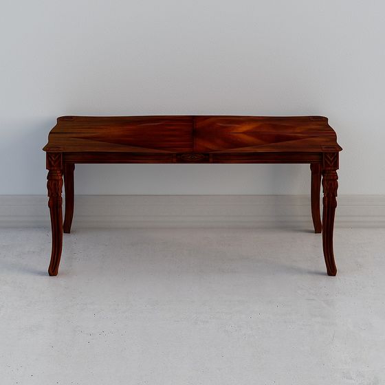 Vintage Style 3D Table and Chair Set Model