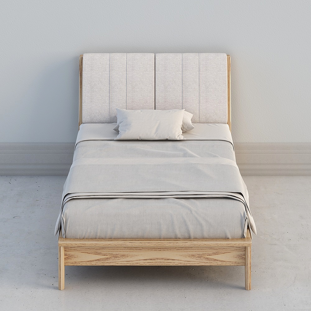 Modern Low-Poly Bed Frame 3D model