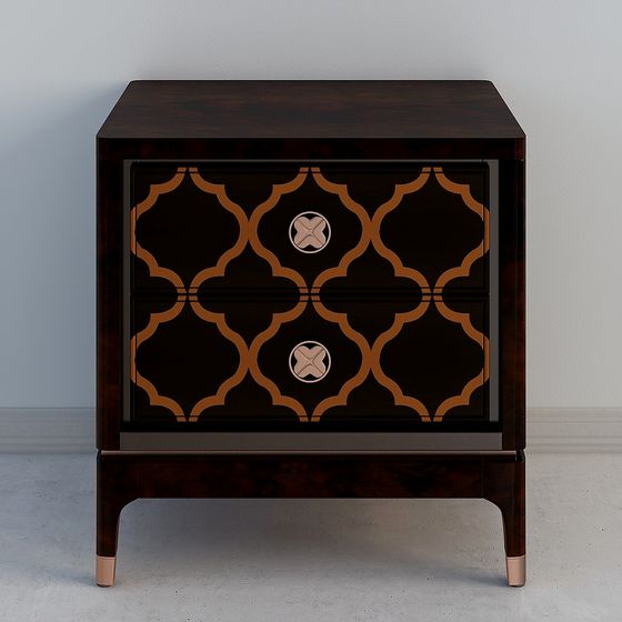 Elegant Art Deco Nightstand 3D model for Modern Spaces