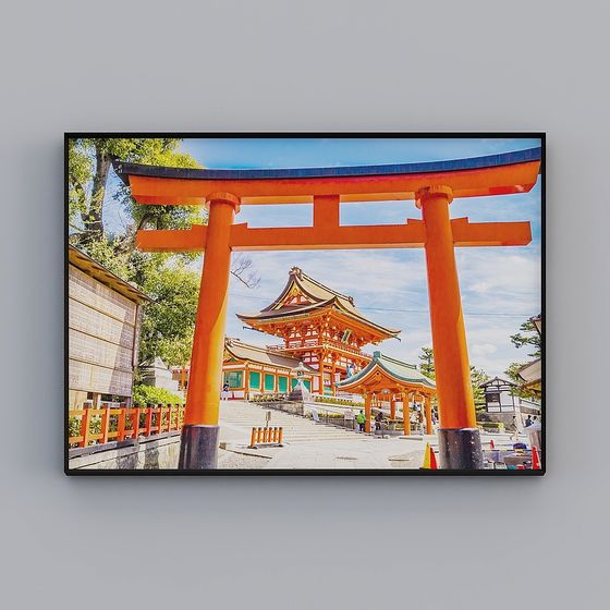 Japanese Torii Gate 3D model with Modern Touch