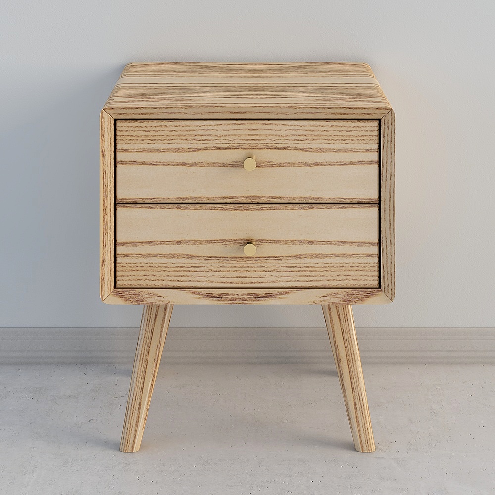 Bedside table 227- Light walnut color