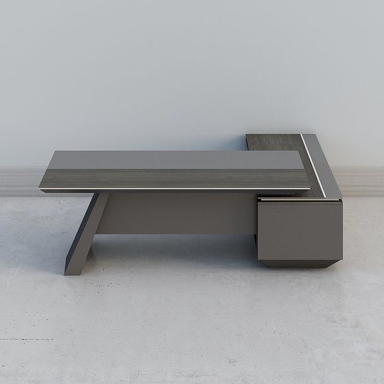 Stylish L-Shaped Office Desk 3D model