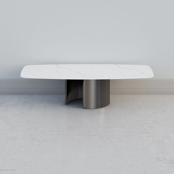 Sleek Marble Coffee Table 3D model