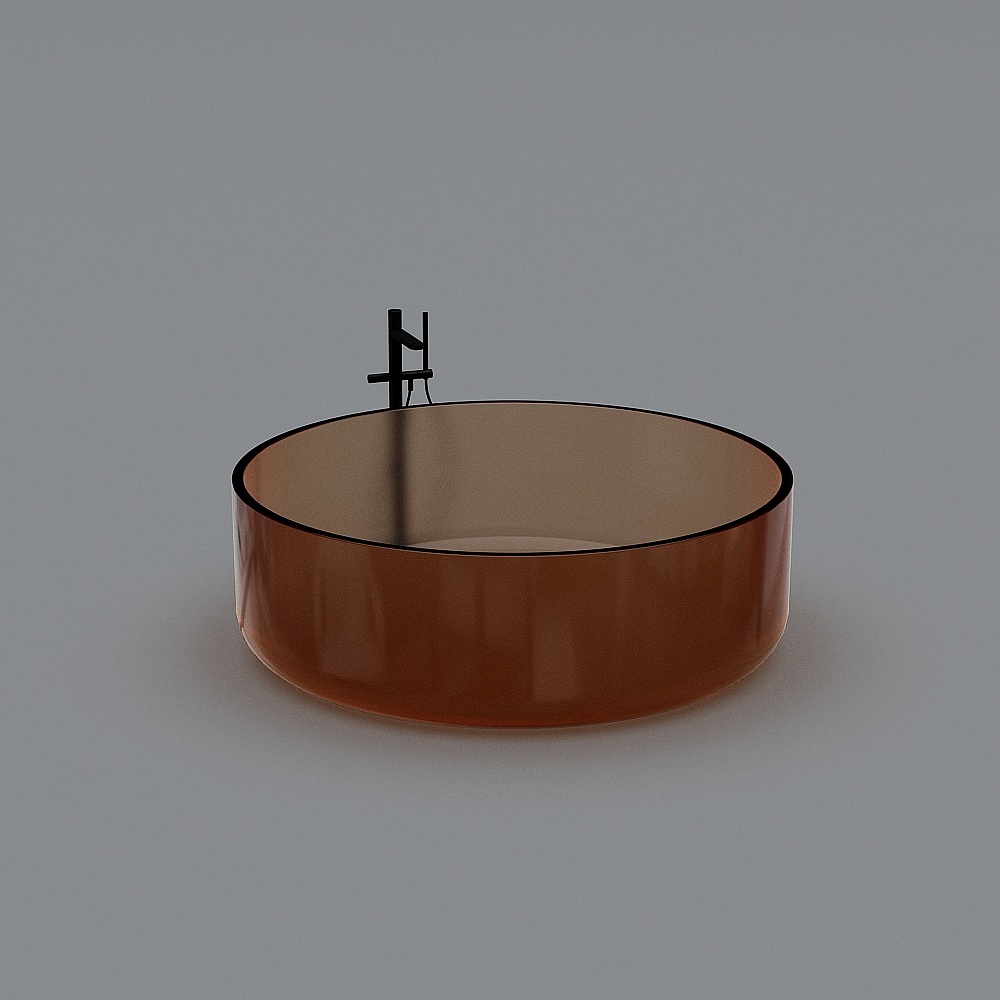 Modern Low-Polygon Round Sink 3D model