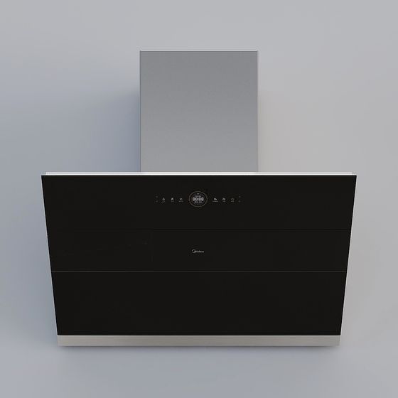 Sleek Minimalist Kitchen Extractor Hood 3D model