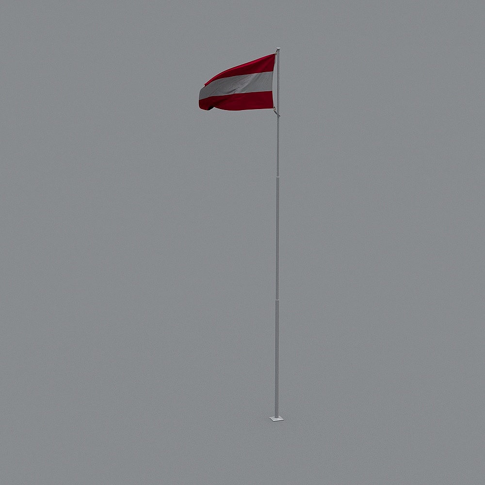 Minimalist Flagpole 3D model