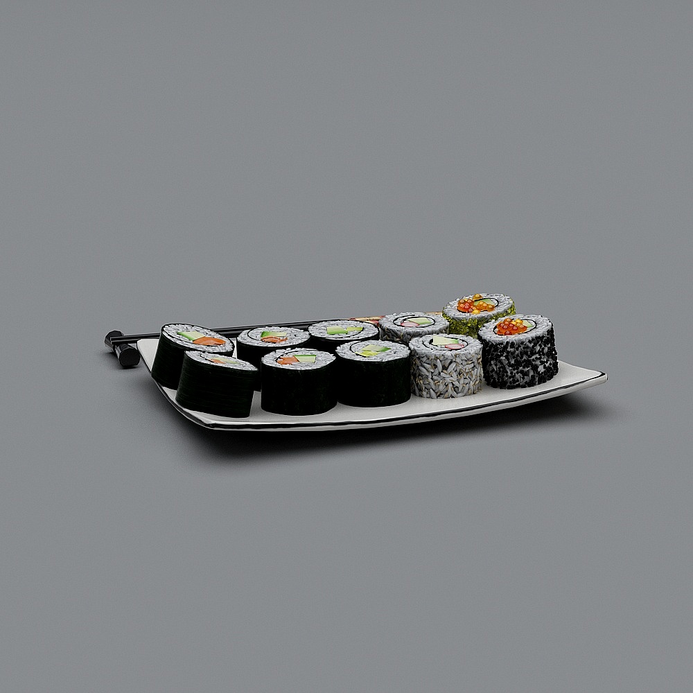 Colorful Sushi 3D model for Artistic Creations