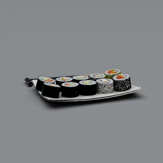 Colorful Sushi 3D model for Artistic Creations