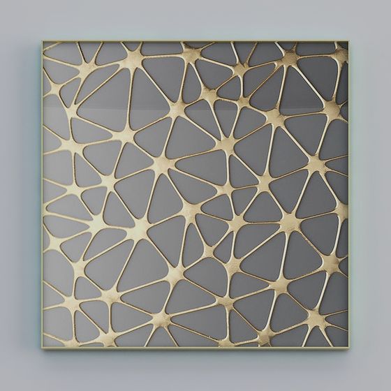 Golden Puzzle 3D model for Modern Aesthetics