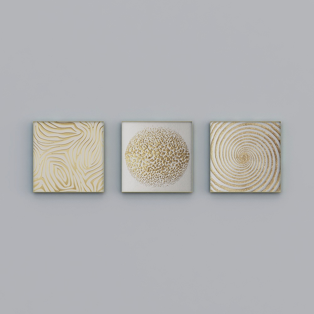 繪畫聯盟 - 現代輕奢品級 - 拼貼 - 裝飾畫 - QS007