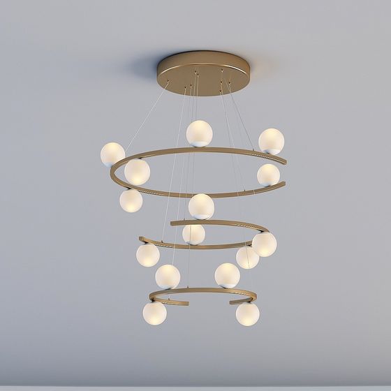 Stunning Low Poly Pendant Light 3D model