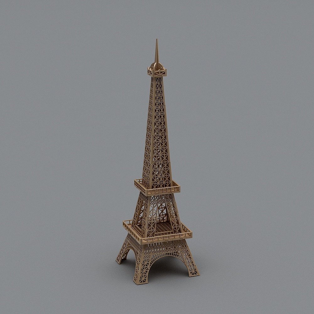 Classic Eiffel Tower 3D Model for Creative Projects