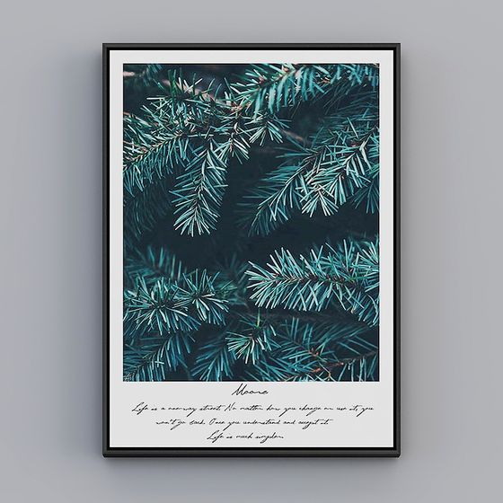 Winter Pine Branch 3D model for Creative Projects