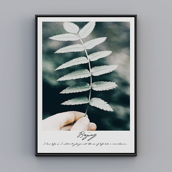 Hand Holding Green Leaves 3D Model