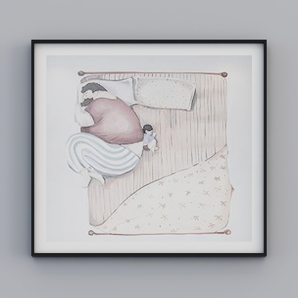 Dreamy Little Bed 3D model for Cozy Interiors