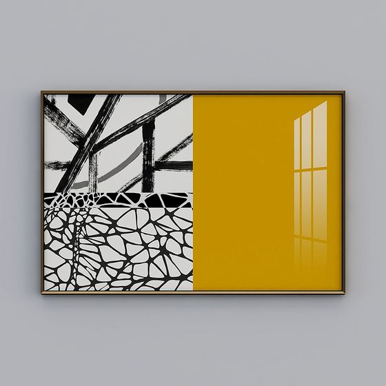 Stylish Abstract Frame 3D model for Creative Spaces