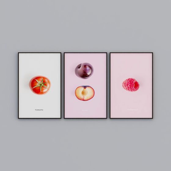 Stylish Fruit Series 3D Model Set for Creative Projects