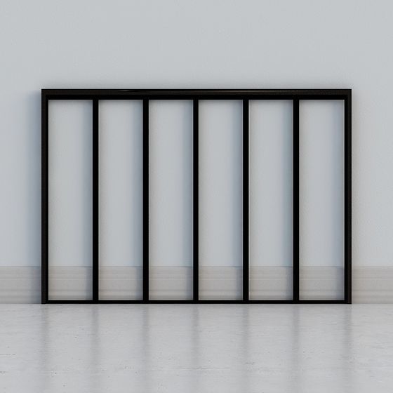 Elegant Glass Curtain Wall 3D model