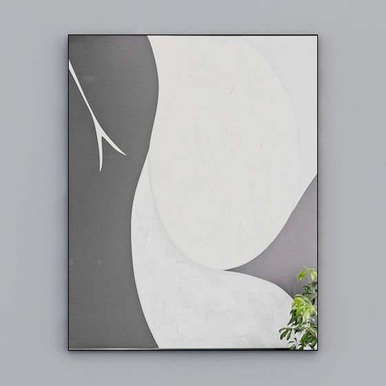 Abstract Art Wall Decor 3D model for Modern Interiors