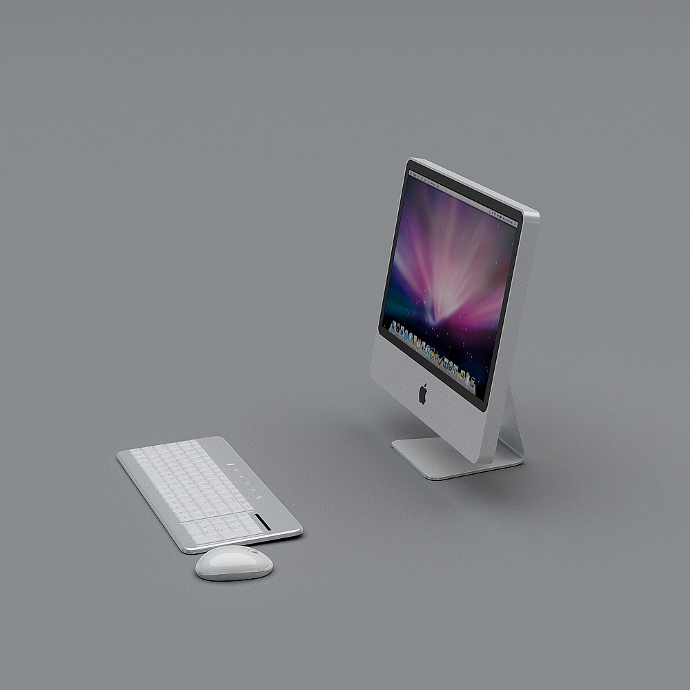 Stylish iMac Setup 3D model for Creative Projects