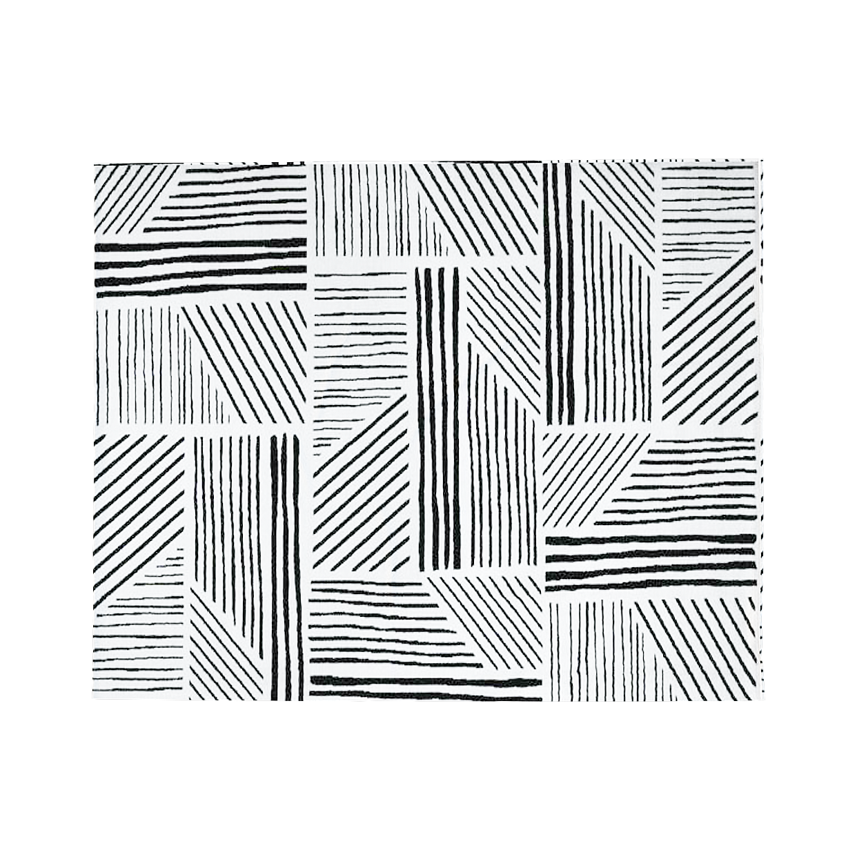 Modern Black Rug 3D Model – Low Poly Floor Decor