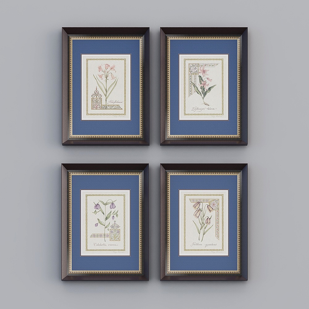 Feine dekorative Malereien