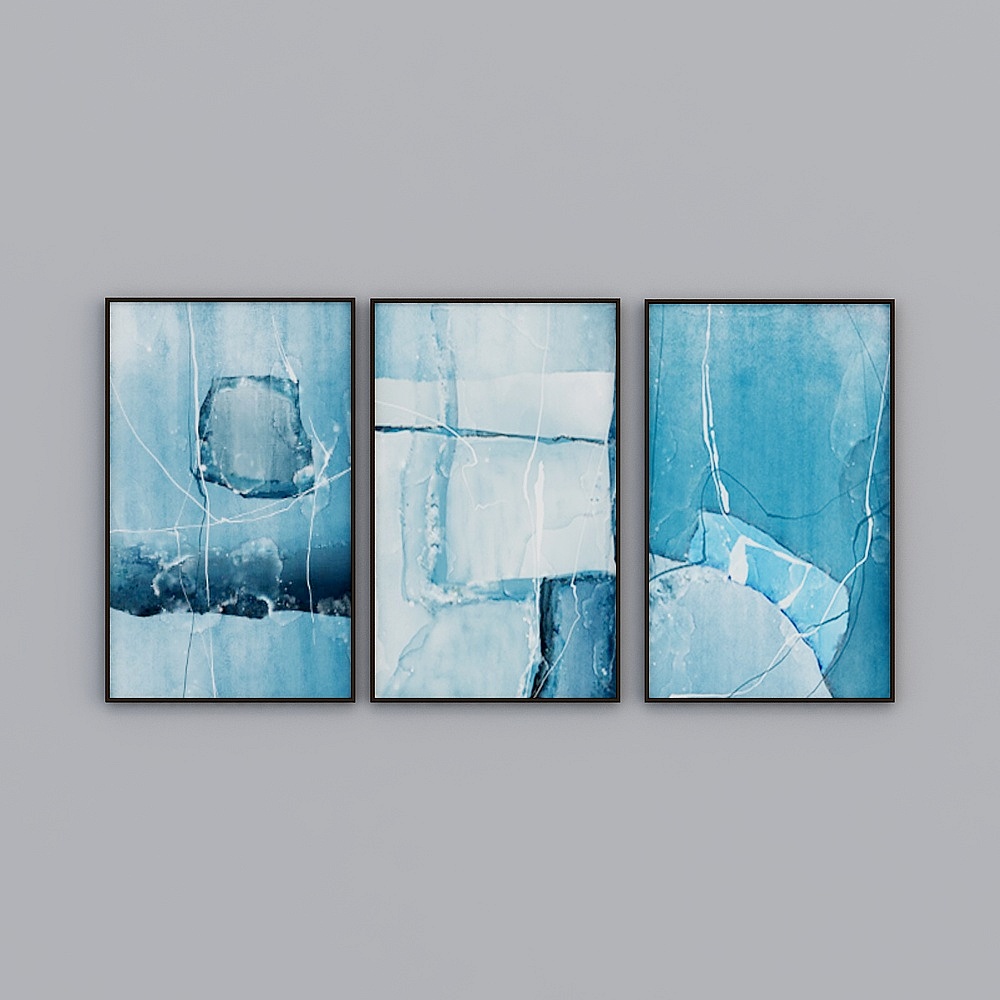 Ice Crack Triptych 3D model