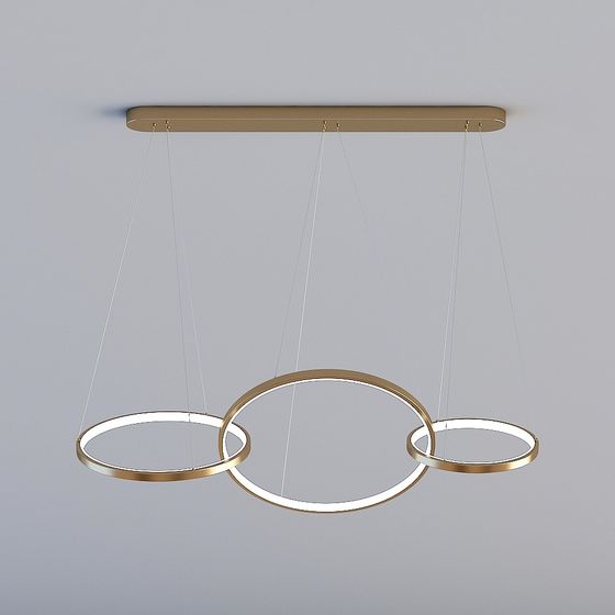 Elegant Low-Poly Chandelier 3D model