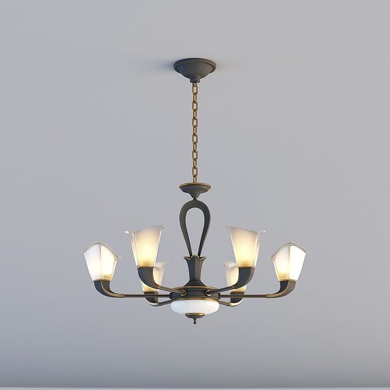 Vintage Chandelier 3D model for Modern Interiors
