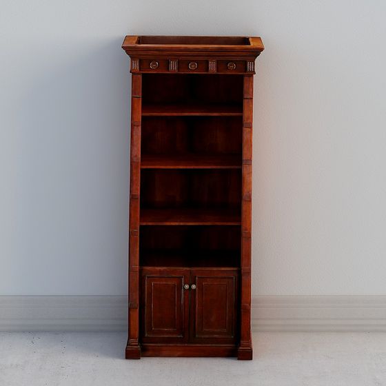 Vintage Bookshelf 3D model for Creative Designs