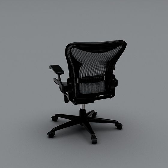 Ergonomic Low-Poly Office Chair 3D model