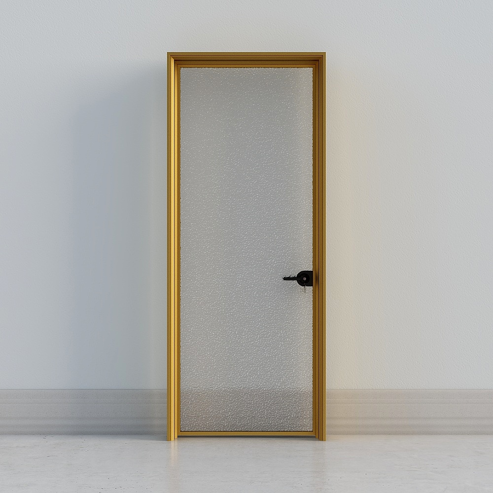 Porte en verre doré minimaliste