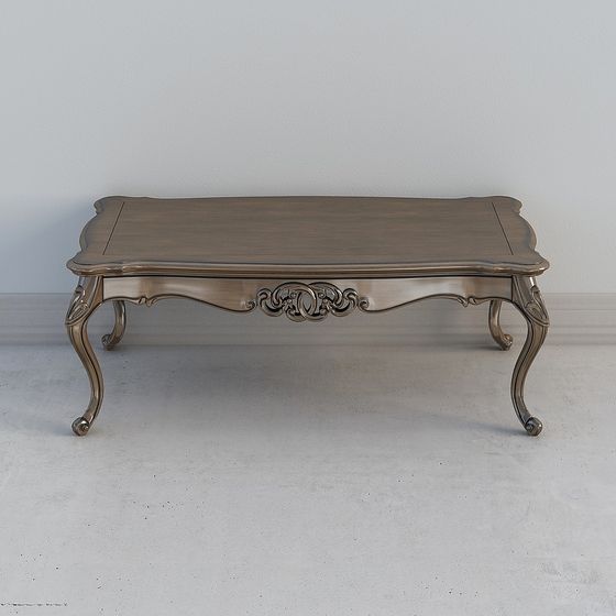 Elegant Low-Poly Vintage Coffee Table 3D model