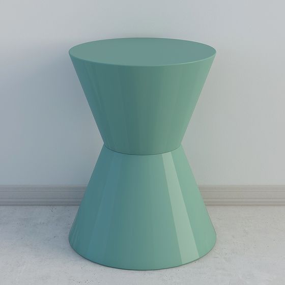 Sleek Low-Poly Round Table 3D model