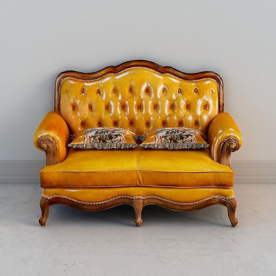 Vintage Glam Sofa 3D model