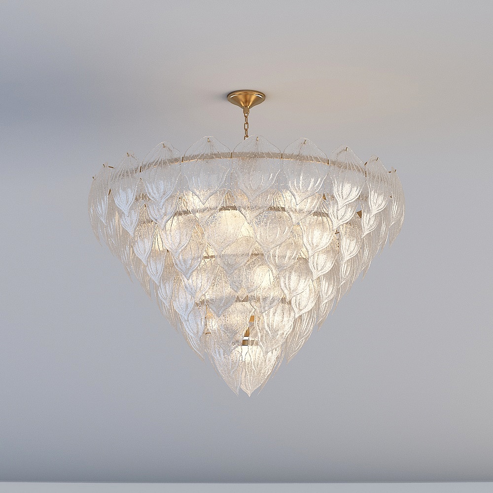 3D lights are all MY-Postmodern Minimalist Luxury Villa Guest Restaurant Leaf Chandelier-S-0017-1000