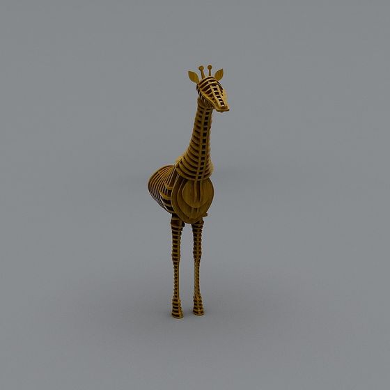 Realistic Giraffe Low Poly 3D model