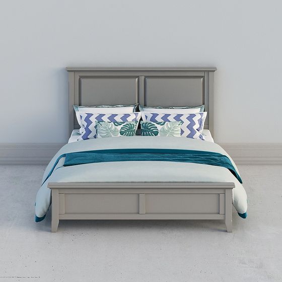 Elegant Minimalist Bed 3D model for Modern Homes